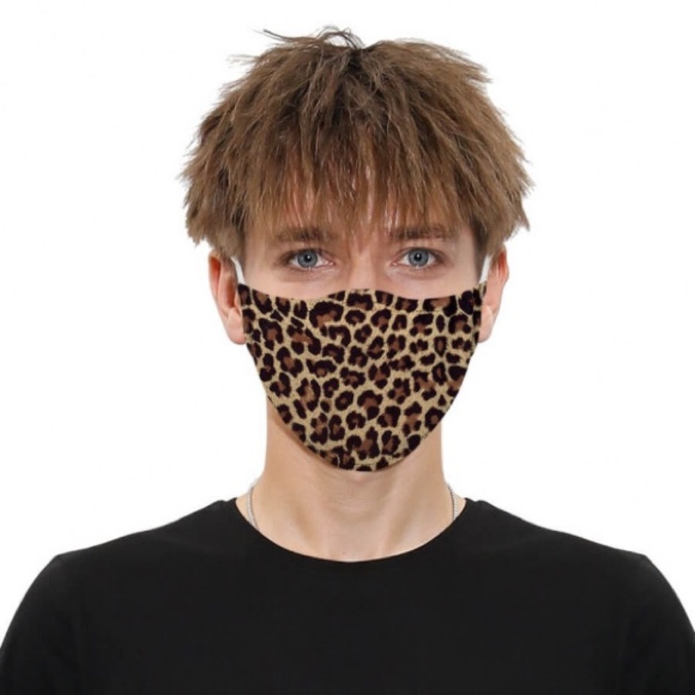 Leopard Print Protective Face Mask Cotton Unisex